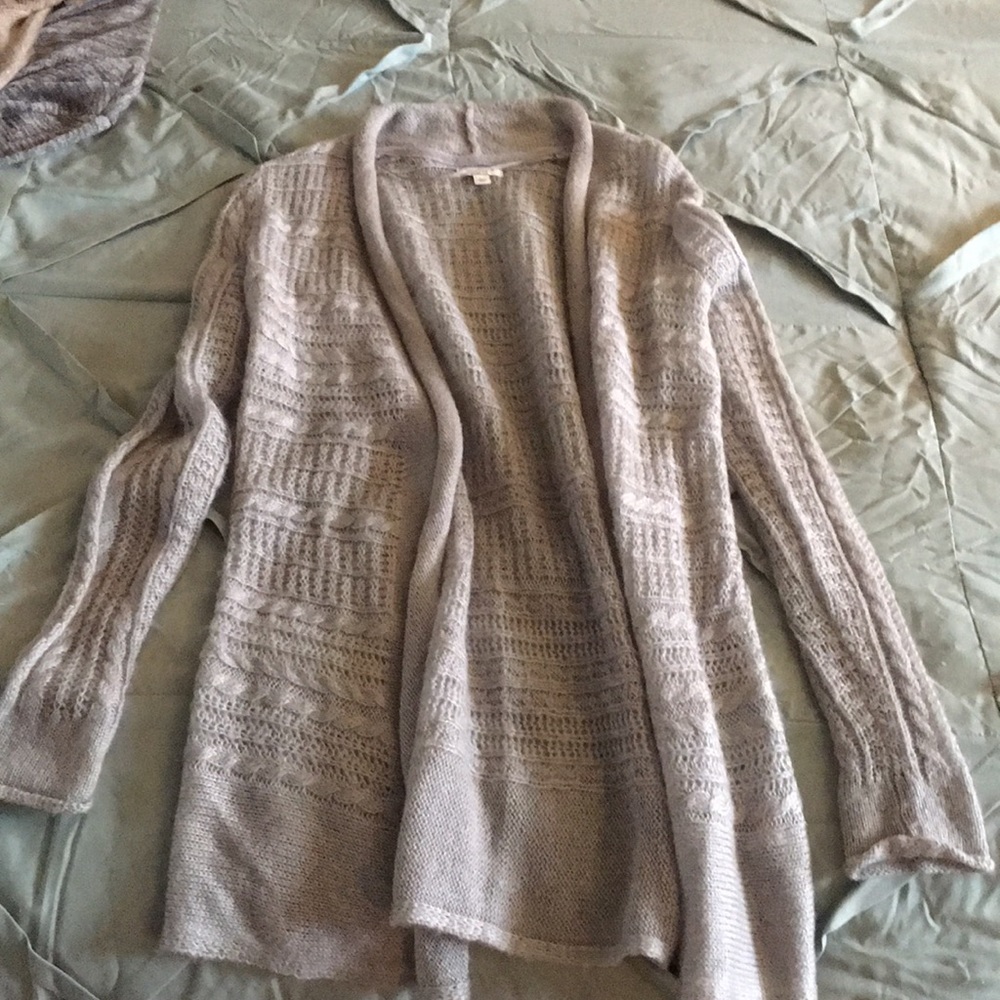 Gray cardigan